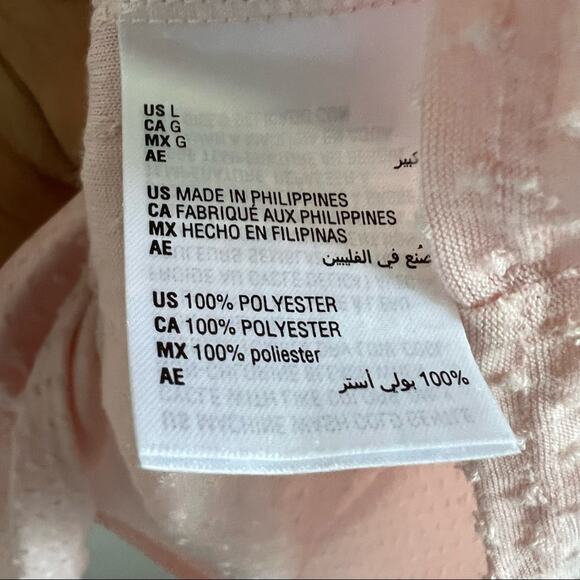 Style & Co Swiss Dot Ballerina Pink Ruffle Peplum Blouse Shirt Top Large - Picture 6 of 6